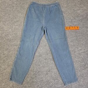 Just My Size Blue Stretch Denim Jeans Elastic Waistband Size 14W/16W